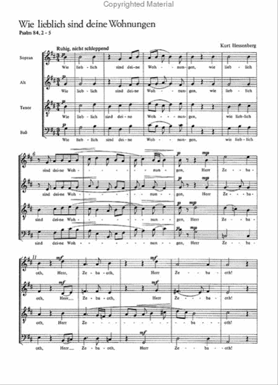 Three Motets (Drei Motetten) Score scores gallery preview page 2