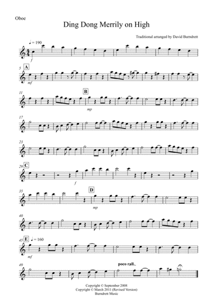 Ding Dong Merrily on High (Jazzy Style!) for School Wind Band image number null