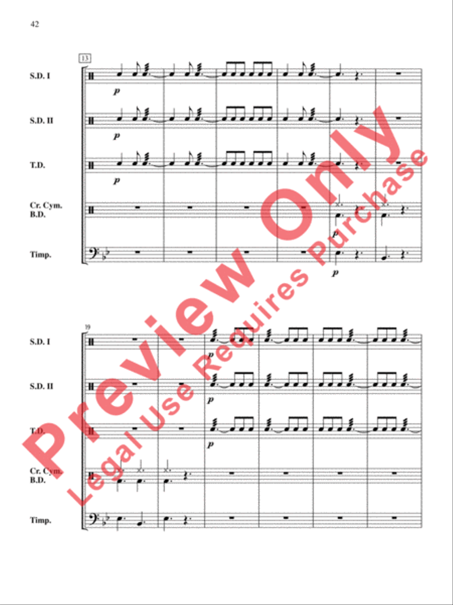 The Anthony J. Cirone Intermediate Percussion Ensemble Collection Percussion Ensemble scores gallery preview page 43