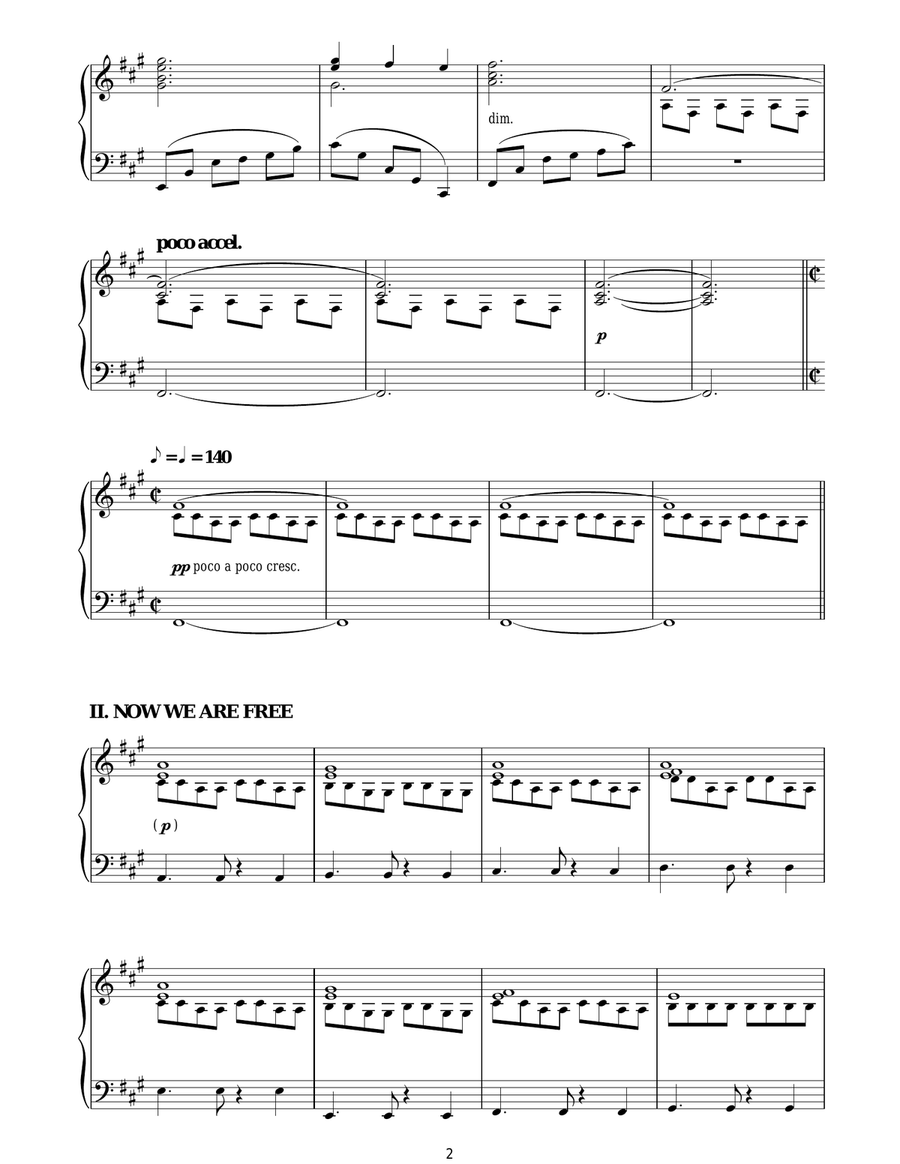 Now We Are Free (from Gladiator) Piano Solo scores gallery preview page 2