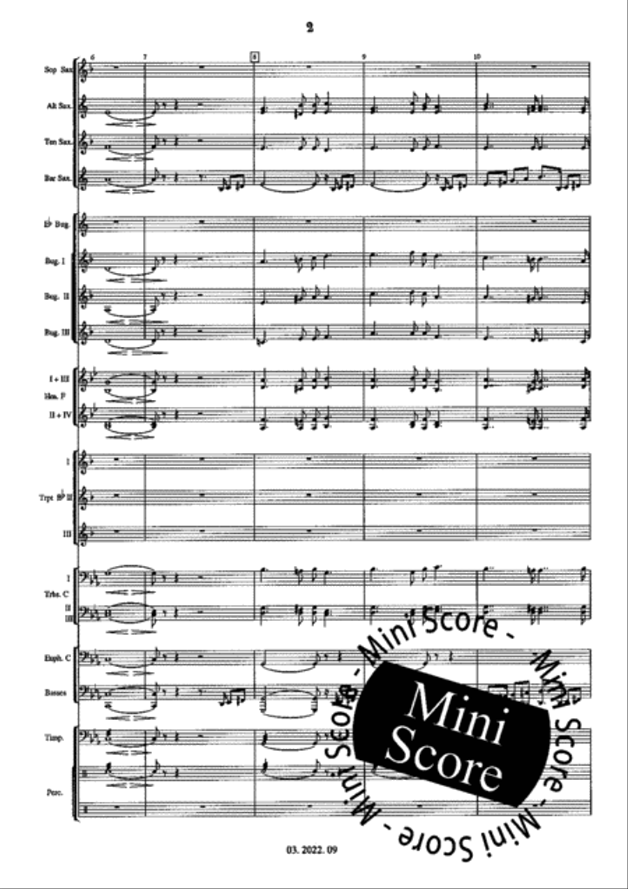 Hungarian Fantasy Fanfare Band scores gallery preview page 6