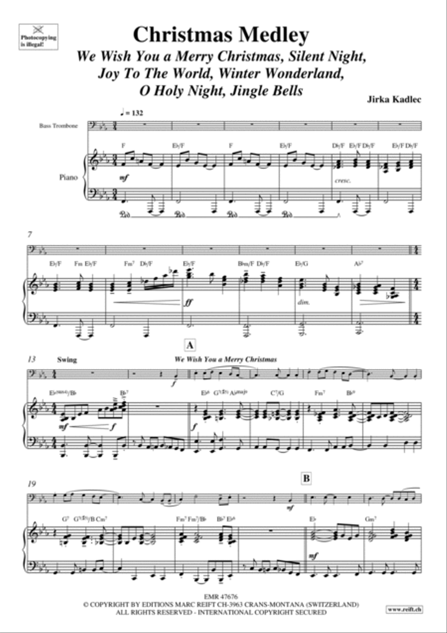 Christmas Medley Trombone scores gallery preview page 5