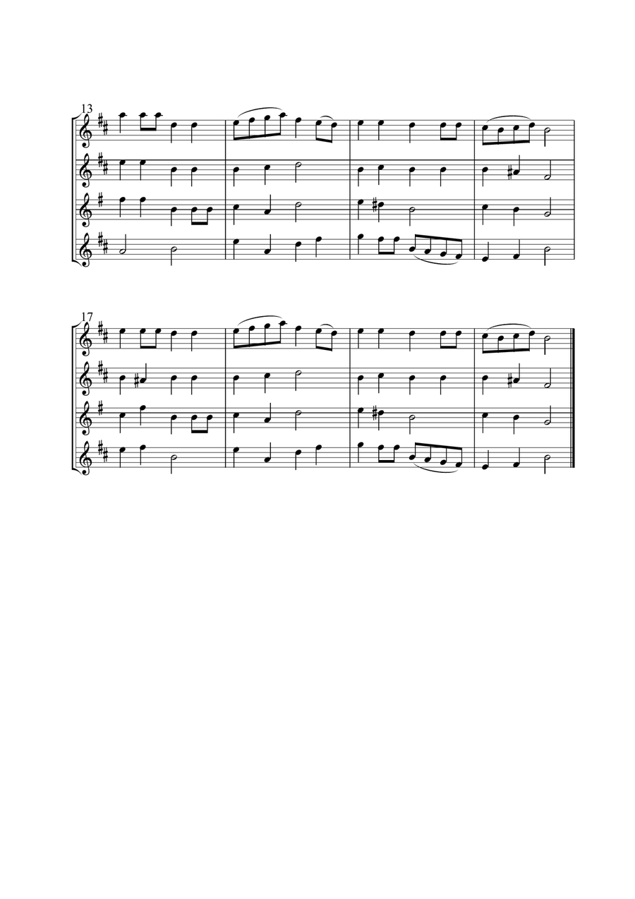 Hatikva (National Anthem of Israel) for Saxophone Quartet Saxophone Quartet scores gallery preview page 3