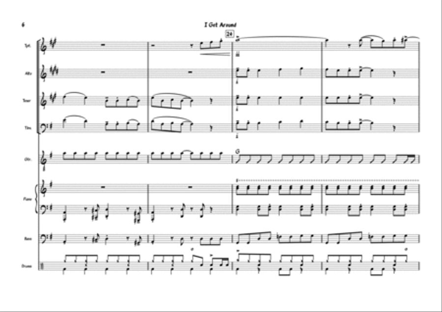 I Get Around Jazz Ensemble scores gallery preview page 6
