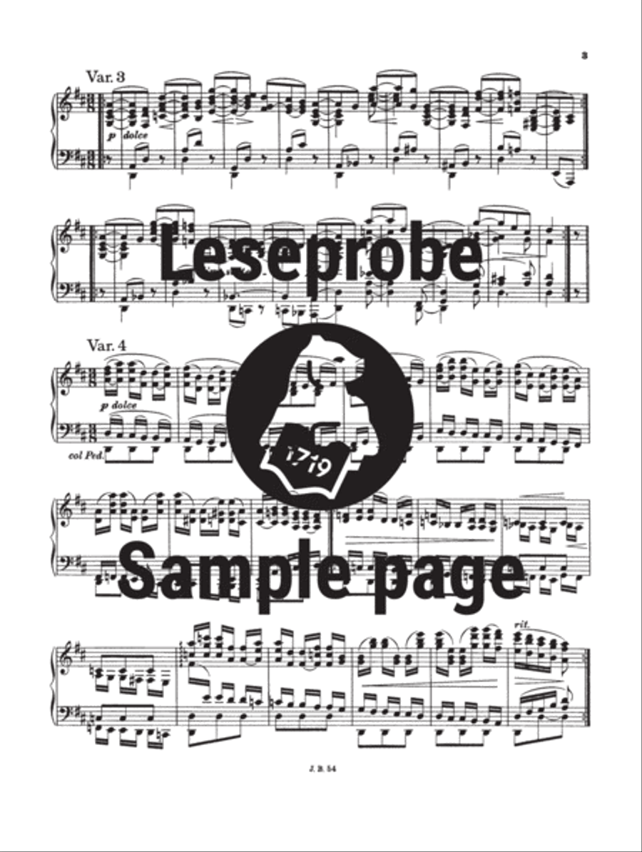Variations on an Original Theme Op. 21/1 and a Hungarian Song Op. 21/2 Piano Solo scores gallery preview page 4