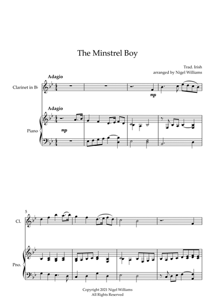 The Minstrel Boy, for Clarinet and Piano image number null