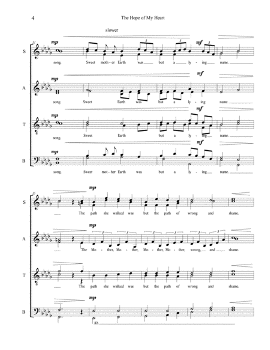 The Hope of My Heart 4-Part scores gallery preview page 4