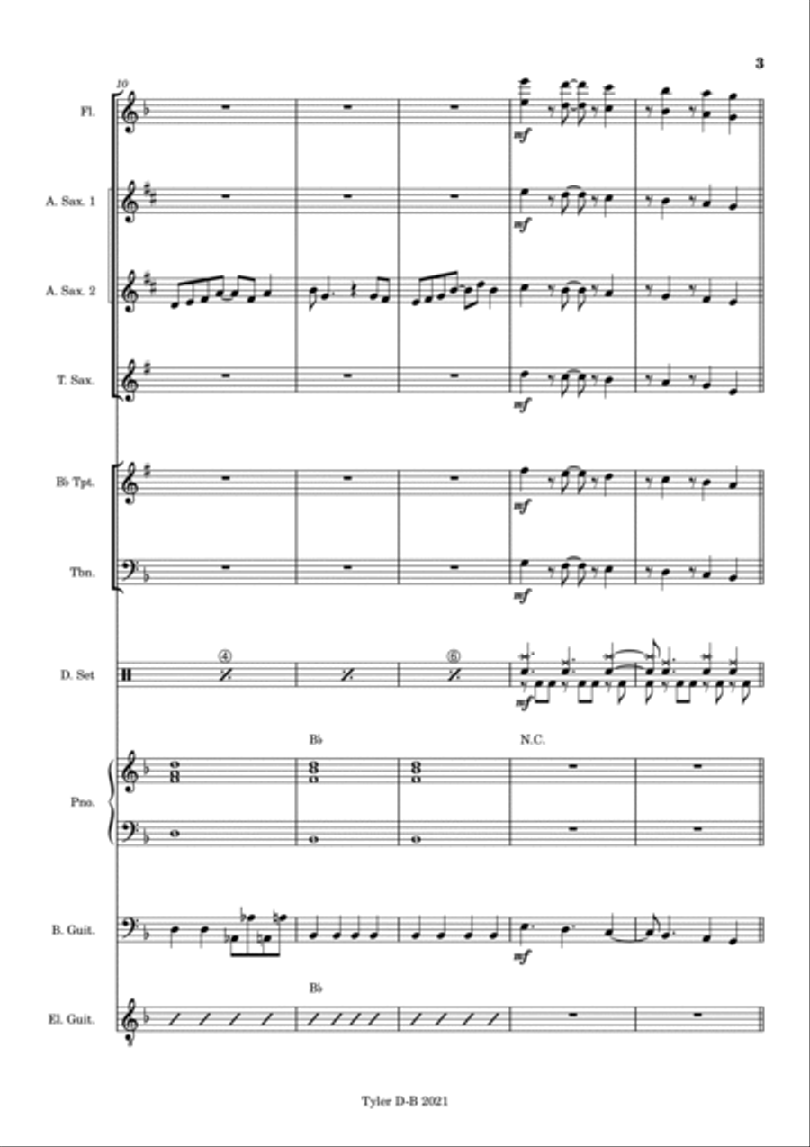 Ymca - Score Only Jazz Ensemble scores gallery preview page 3