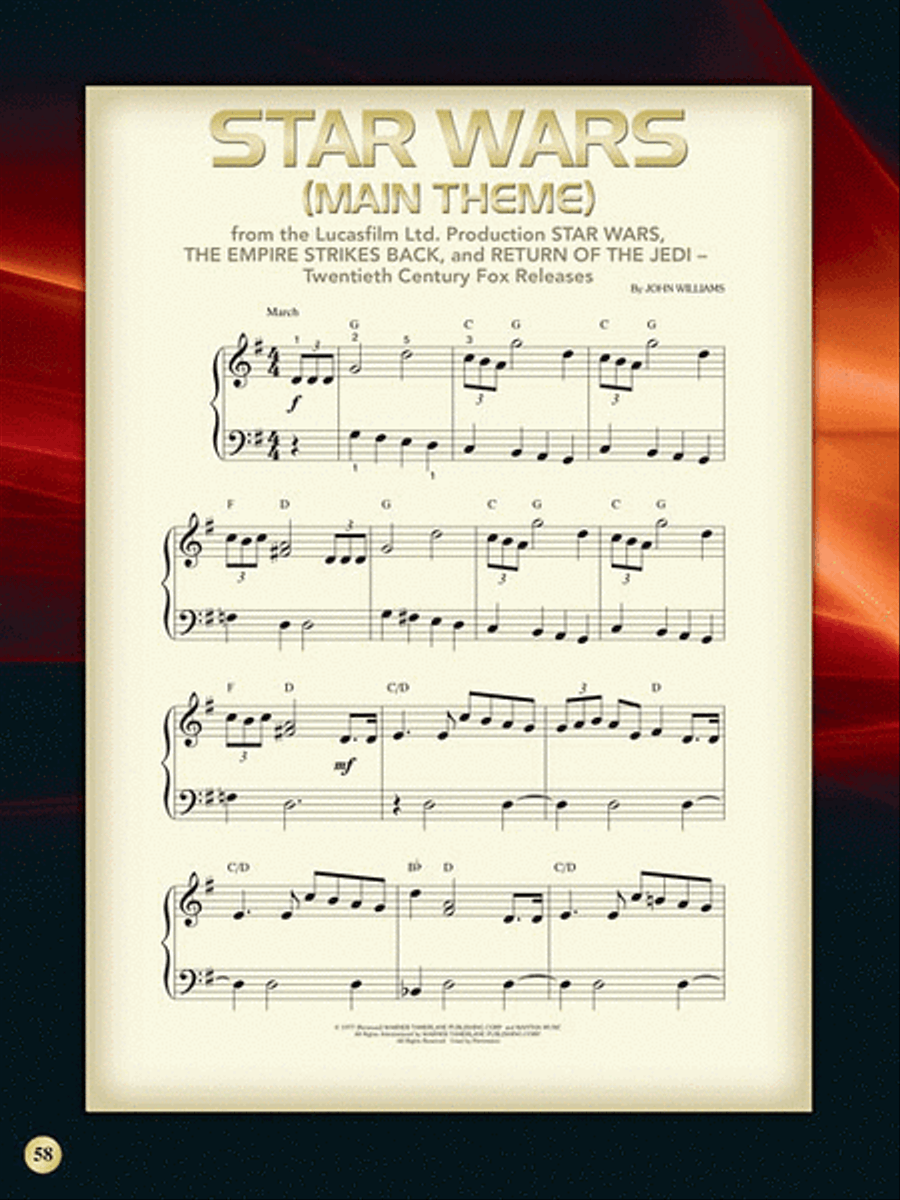 My First Movie Themes Song Book Easy Piano scores gallery preview page 4