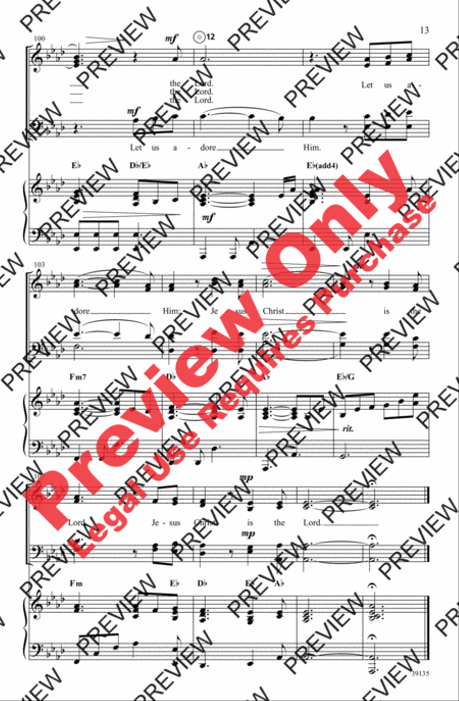 Let Us Adore Let Us Adore 4-Part scores gallery preview page 13
