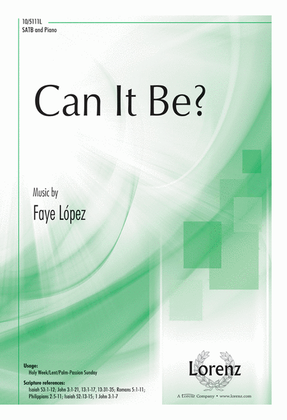 Book cover for Can it Be?