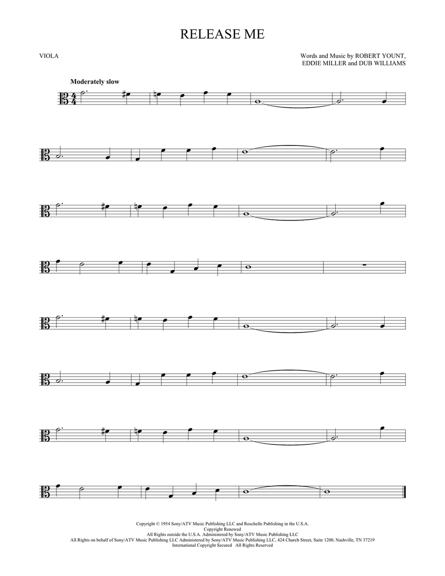 Release Me Viola Solo scores gallery preview page 1