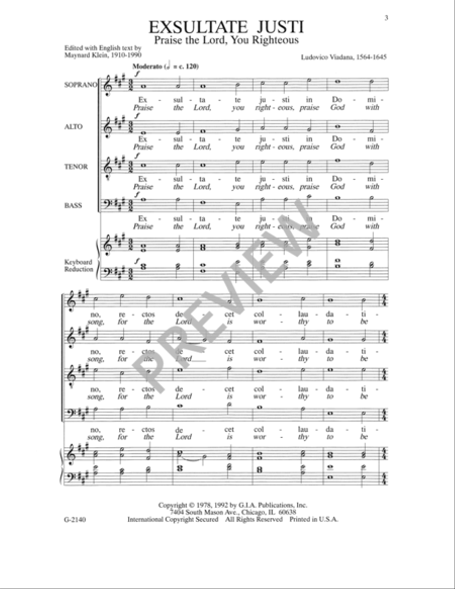 Exsultate justi Exsultate justi 4-Part scores gallery preview page 4