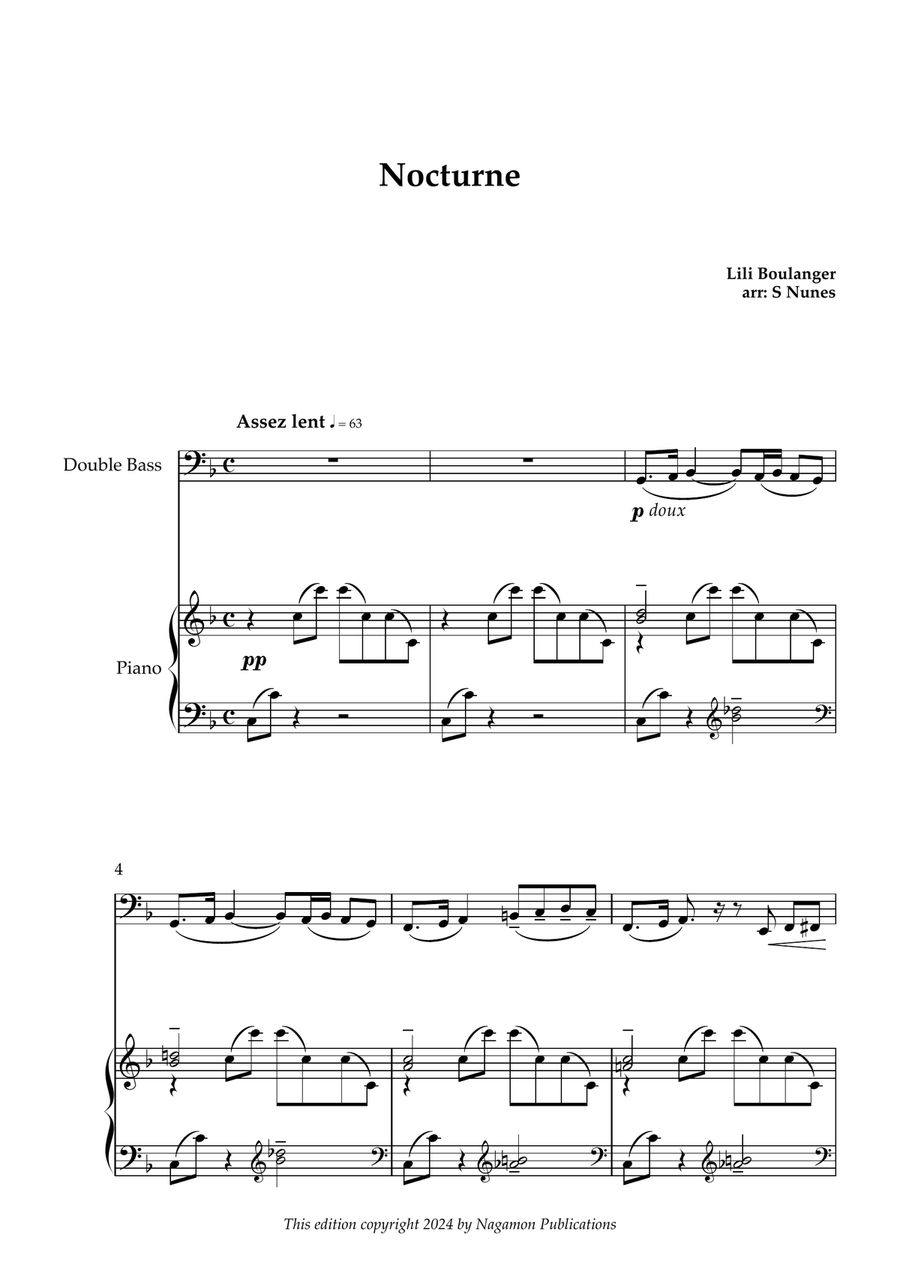 Nocturne Double Bass scores gallery preview page 2