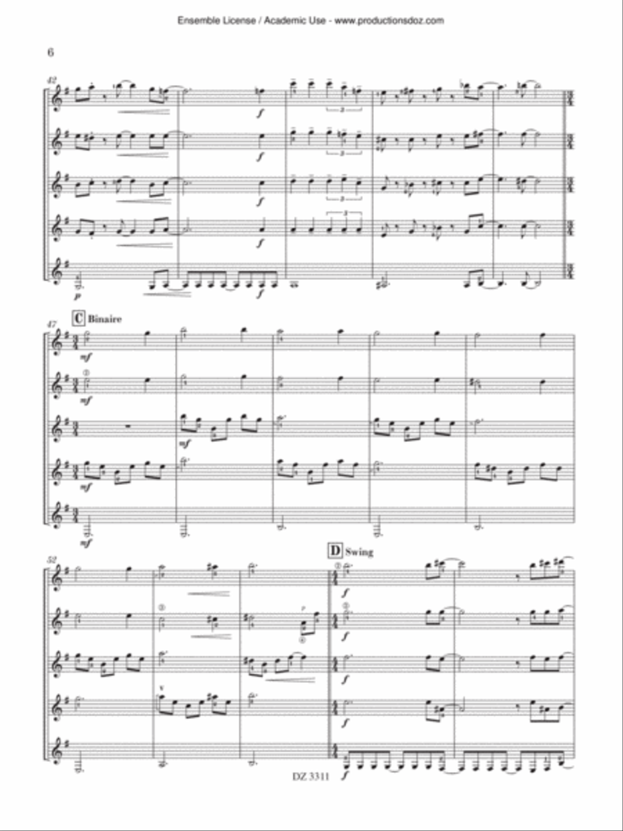Il y a de l'art en Sor... Guitar Ensemble scores gallery preview page 6