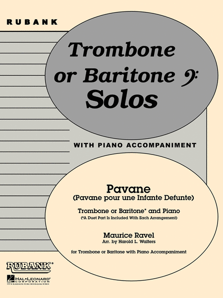 Pavane - Trombone Or Baritone (B.C.) Solos With Piano