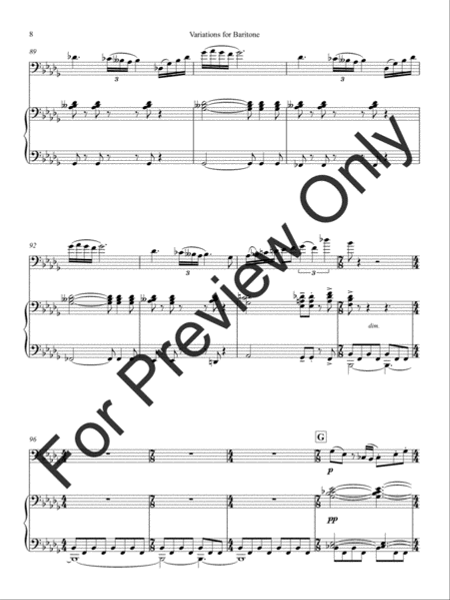 Variations For Baritone Baritone Horn BC scores gallery preview page 12
