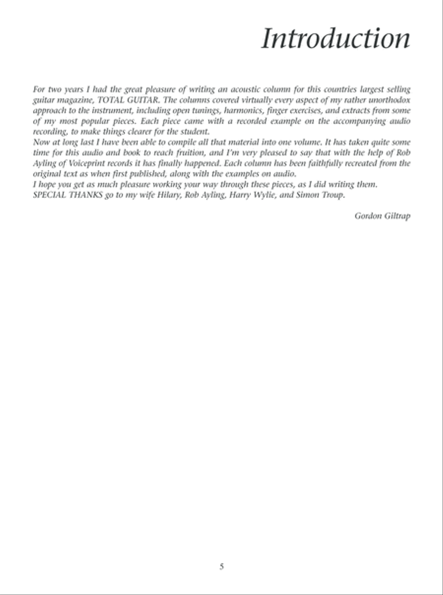 Total Giltrap Fingerpicking Guitar scores gallery preview page 6