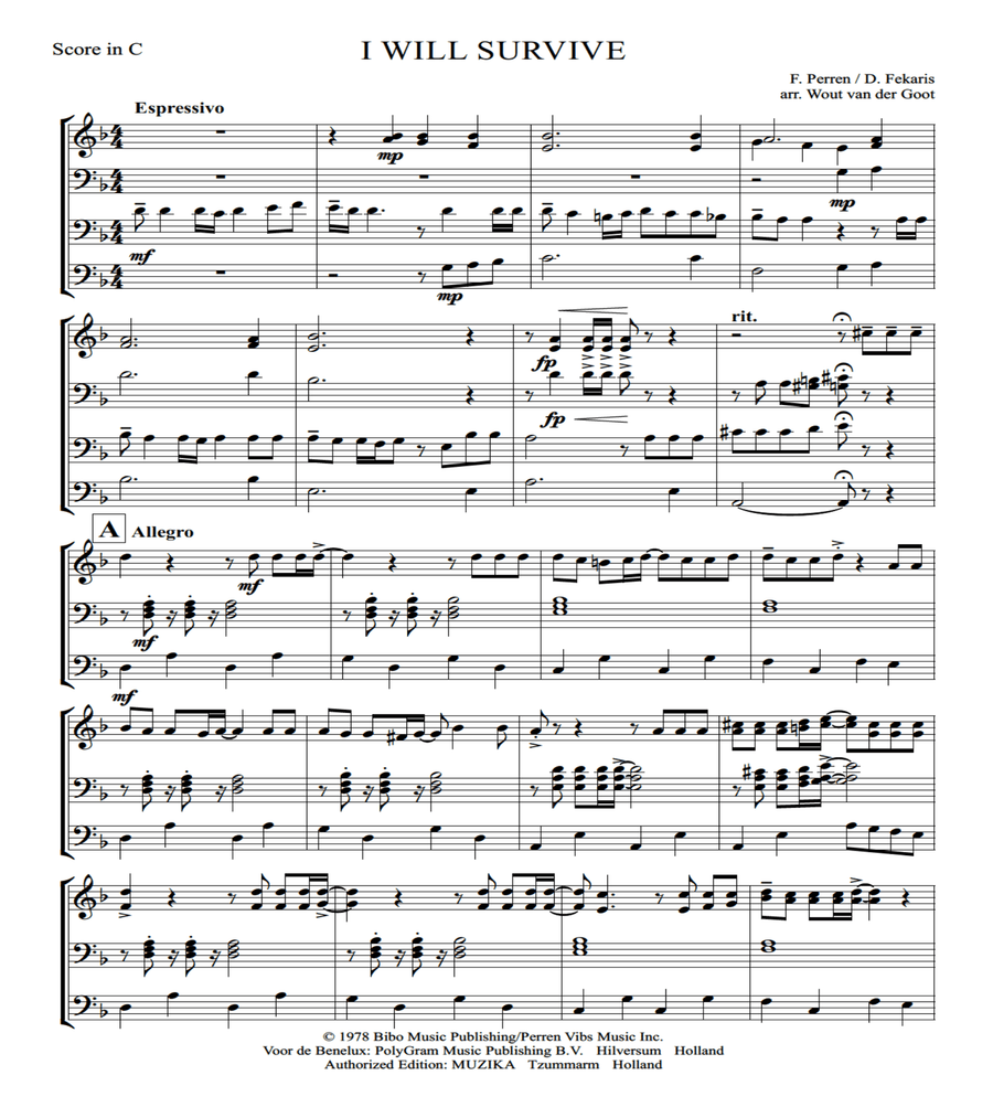 I Will Survive Set of Parts scores gallery preview page 2