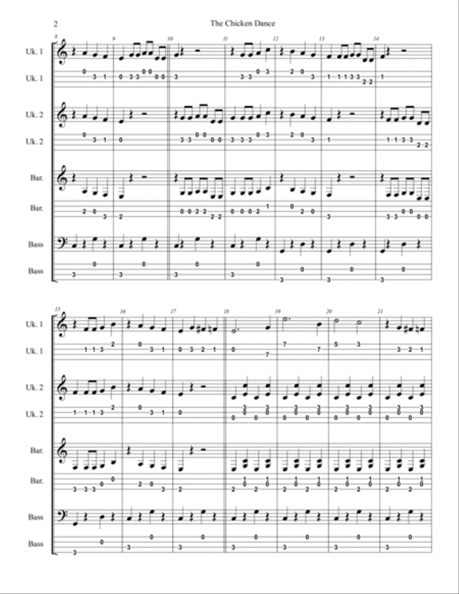 The Chicken Dance The Chicken Dance Ukulele scores gallery preview page 2