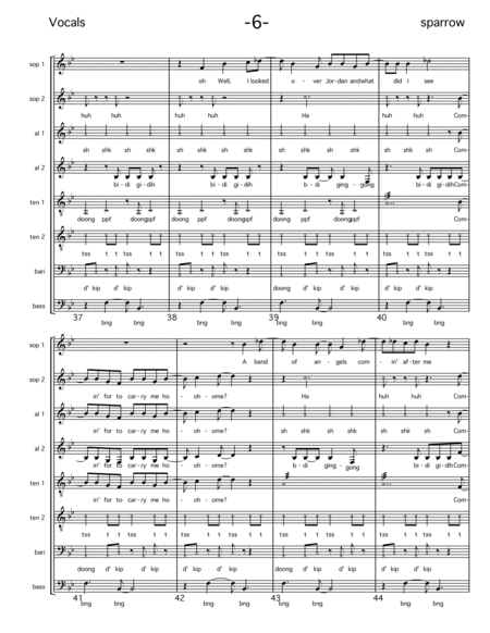His Eye Is On The Sparrow by Deke Sharon Divisi - Digital Sheet Music