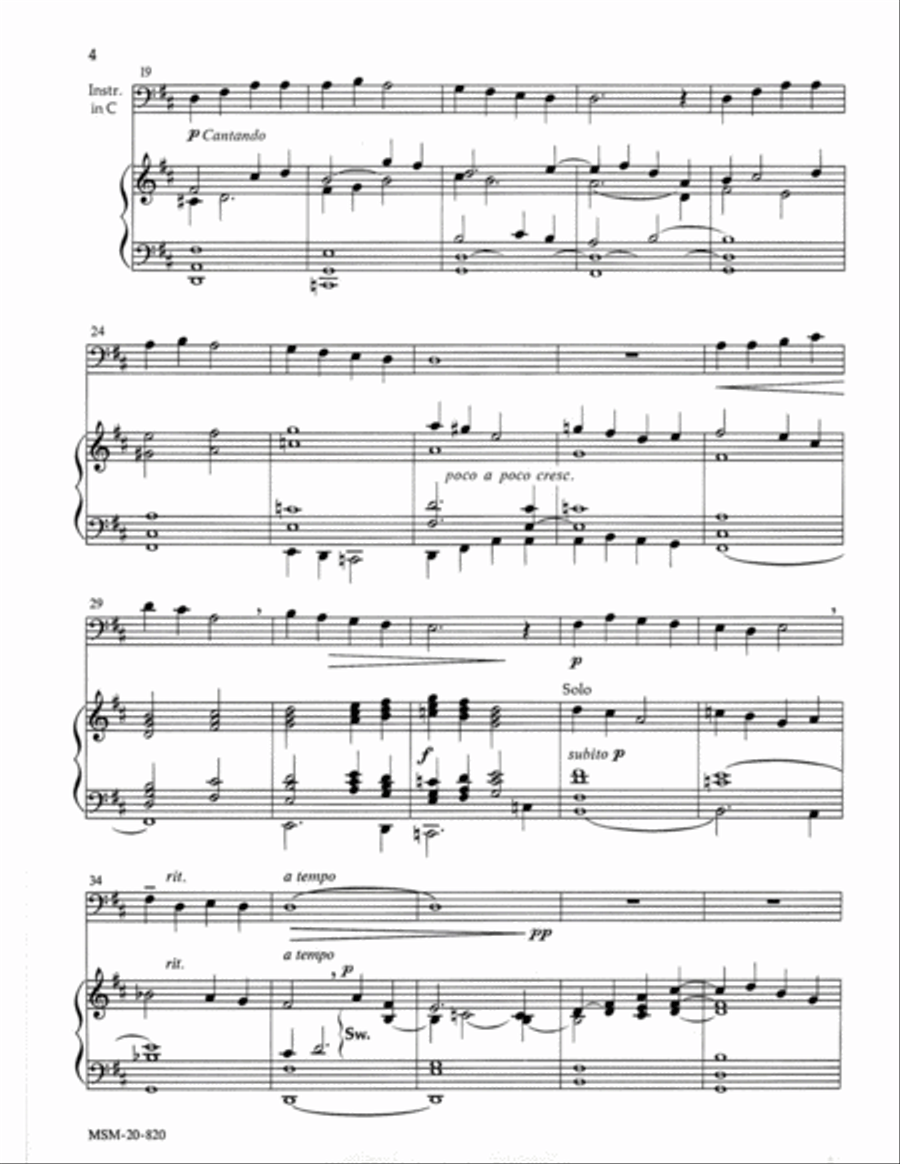 Adoro te Devote (Meditation) Horn scores gallery preview page 3