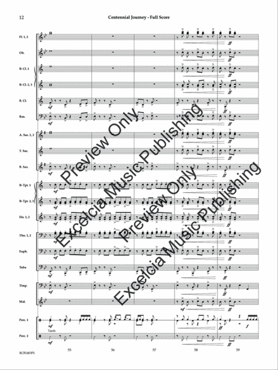 Centennial Journey Centennial Journey Concert Band scores gallery preview page 13
