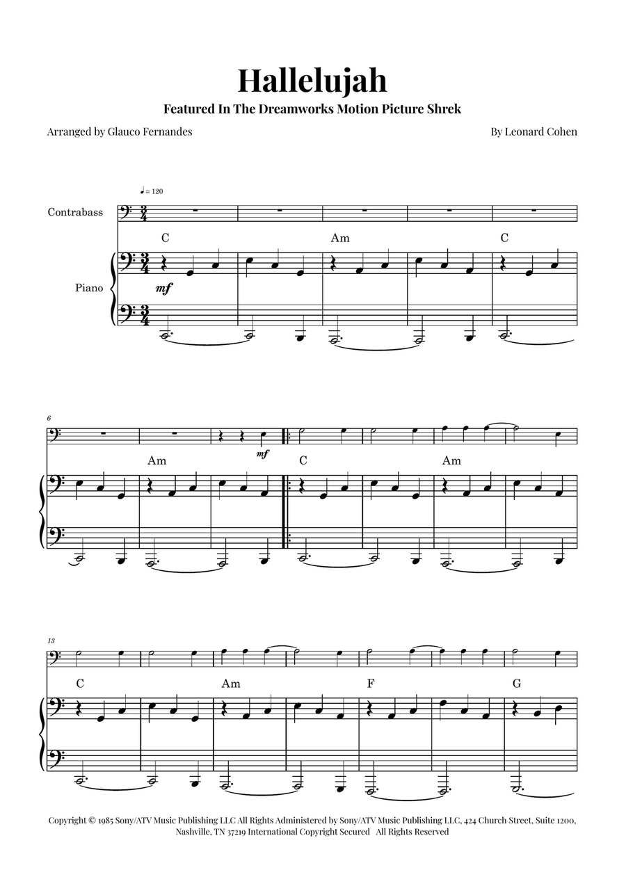 Hallelujah Chamber Music scores gallery preview page 1