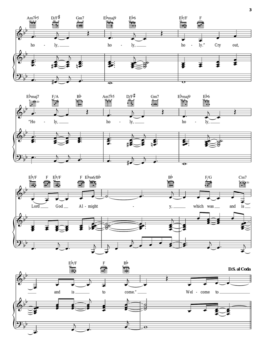 Throne Room Piano, Vocal, Guitar scores gallery preview page 3