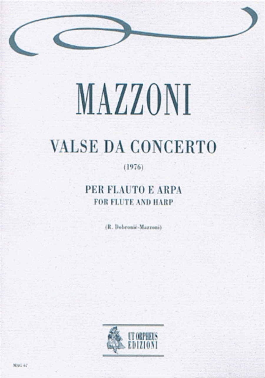 Valse da concerto for Flute and Harp (1976) Flute scores gallery preview page 1
