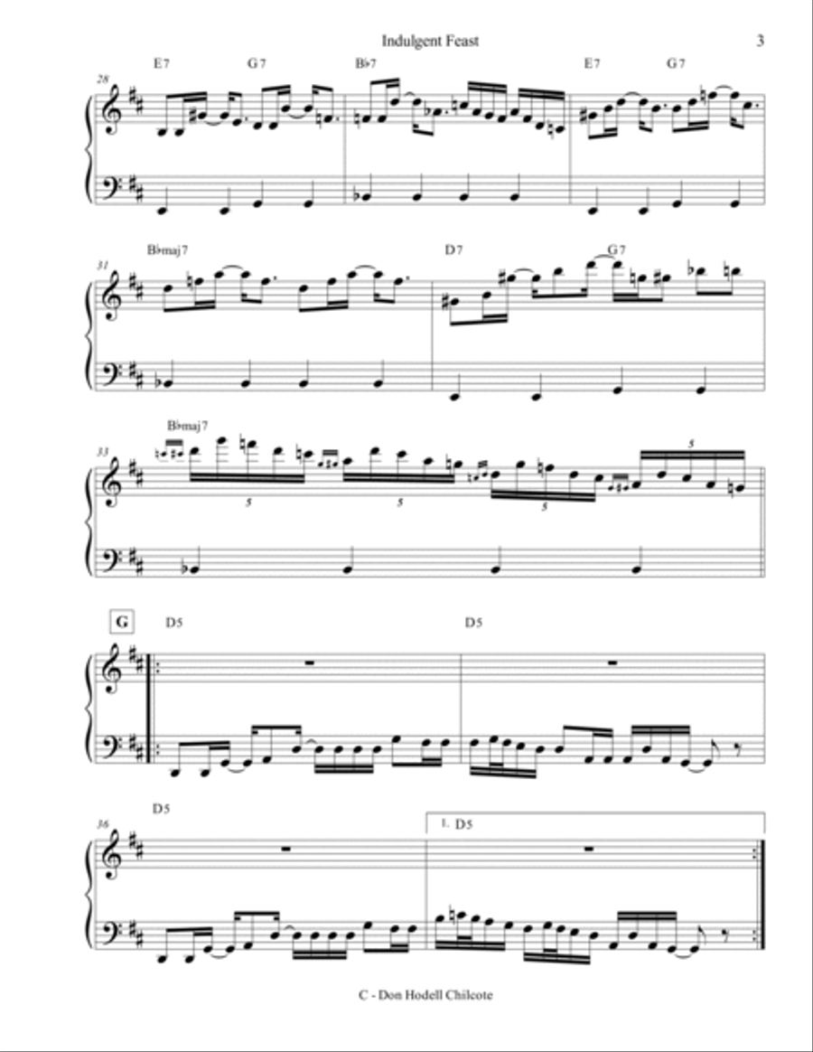 Indulgent Feast Indulgent Feast Jazz Ensemble scores gallery preview page 4