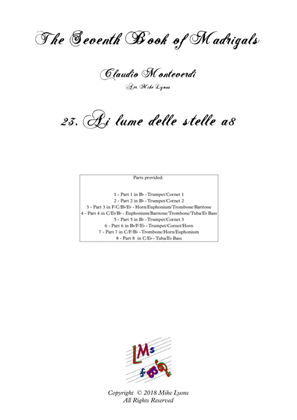 Monteverdi - The Seventh Book of Madrigals (1619) - 23. Al lume delle stelle