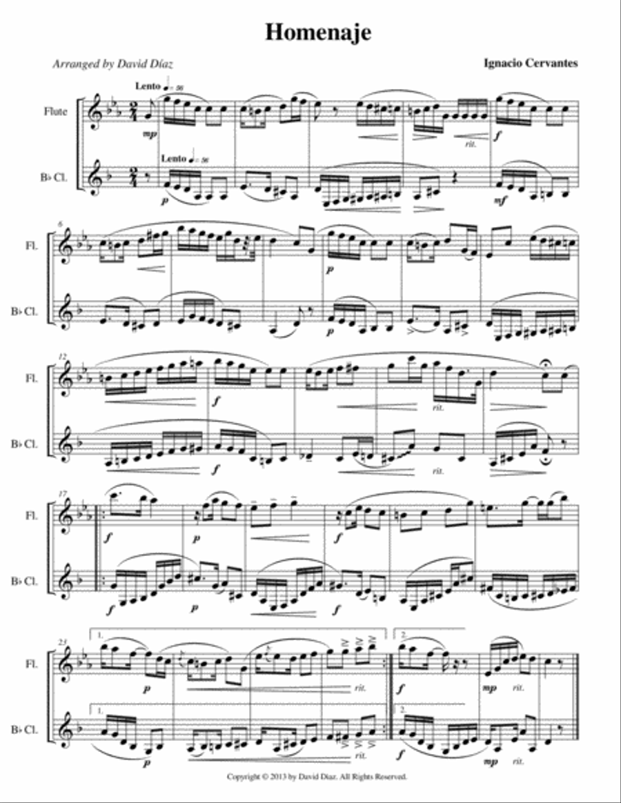 12 Cuban Dances for Flute and Clarinet image number null