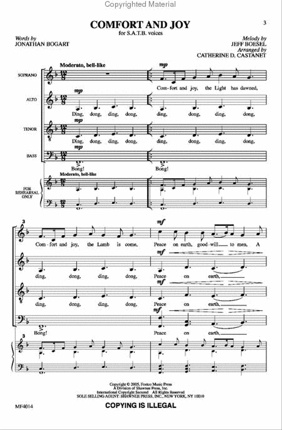 Comfort and Joy Comfort and Joy 4-Part scores gallery preview page 2