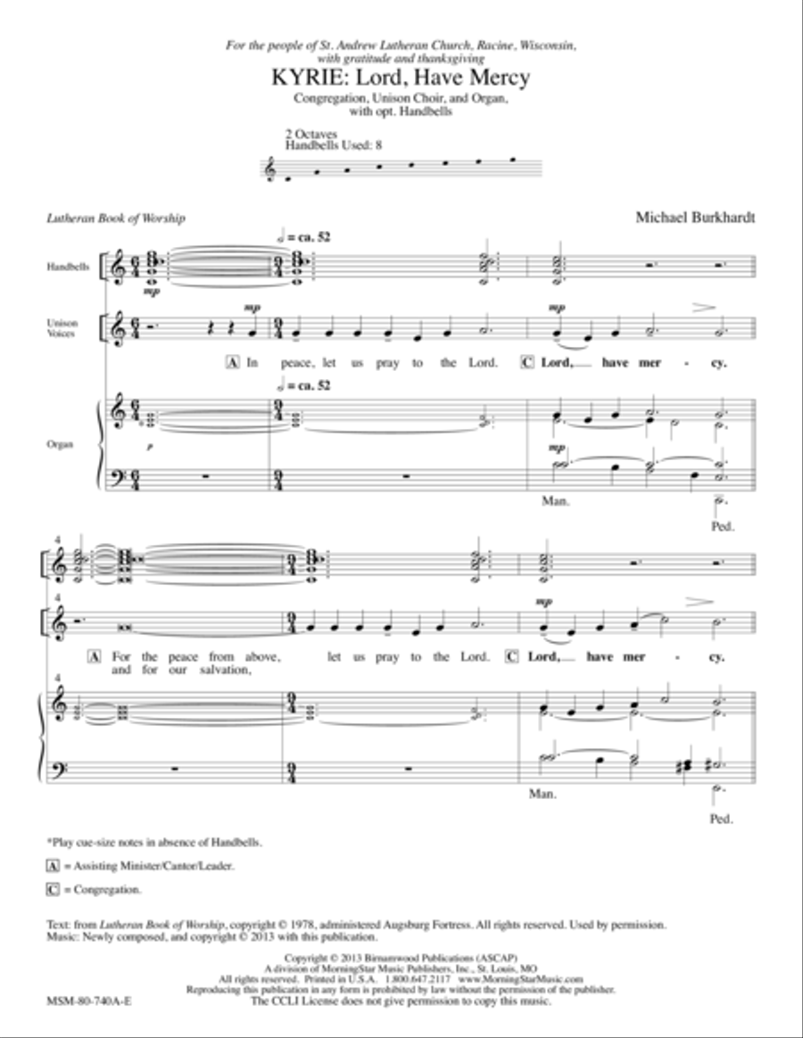 Missa St. Andrew Choir scores gallery preview page 1
