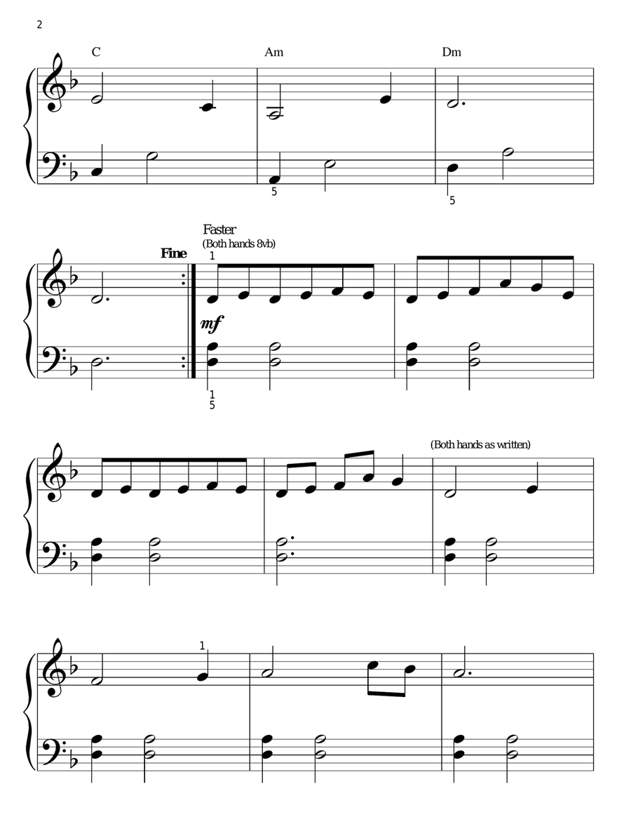 Davy Jones (from Pirates Of The Caribbean: Dead Man's Chest) Easy Piano scores gallery preview page 2