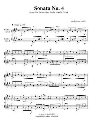 Loeillet: Sonata No. 4 for Baritone Horn Duo