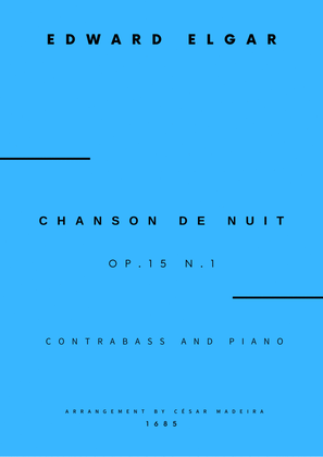 Chanson De Nuit, Op.15 No.1 - Contrabass and Piano (Full Score and Parts)