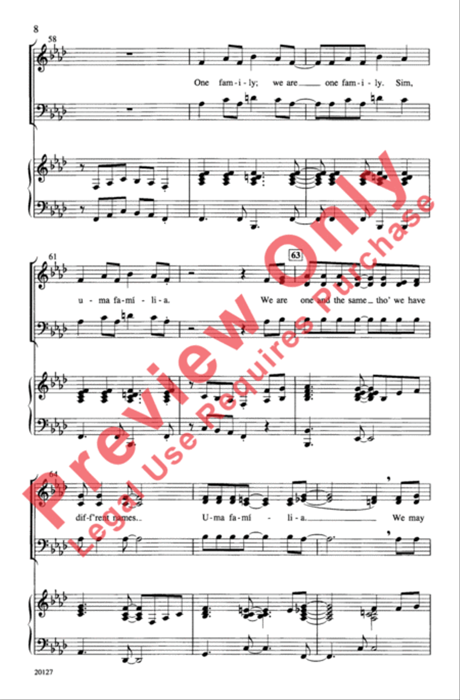 Uma Familia 3-Part scores gallery preview page 8