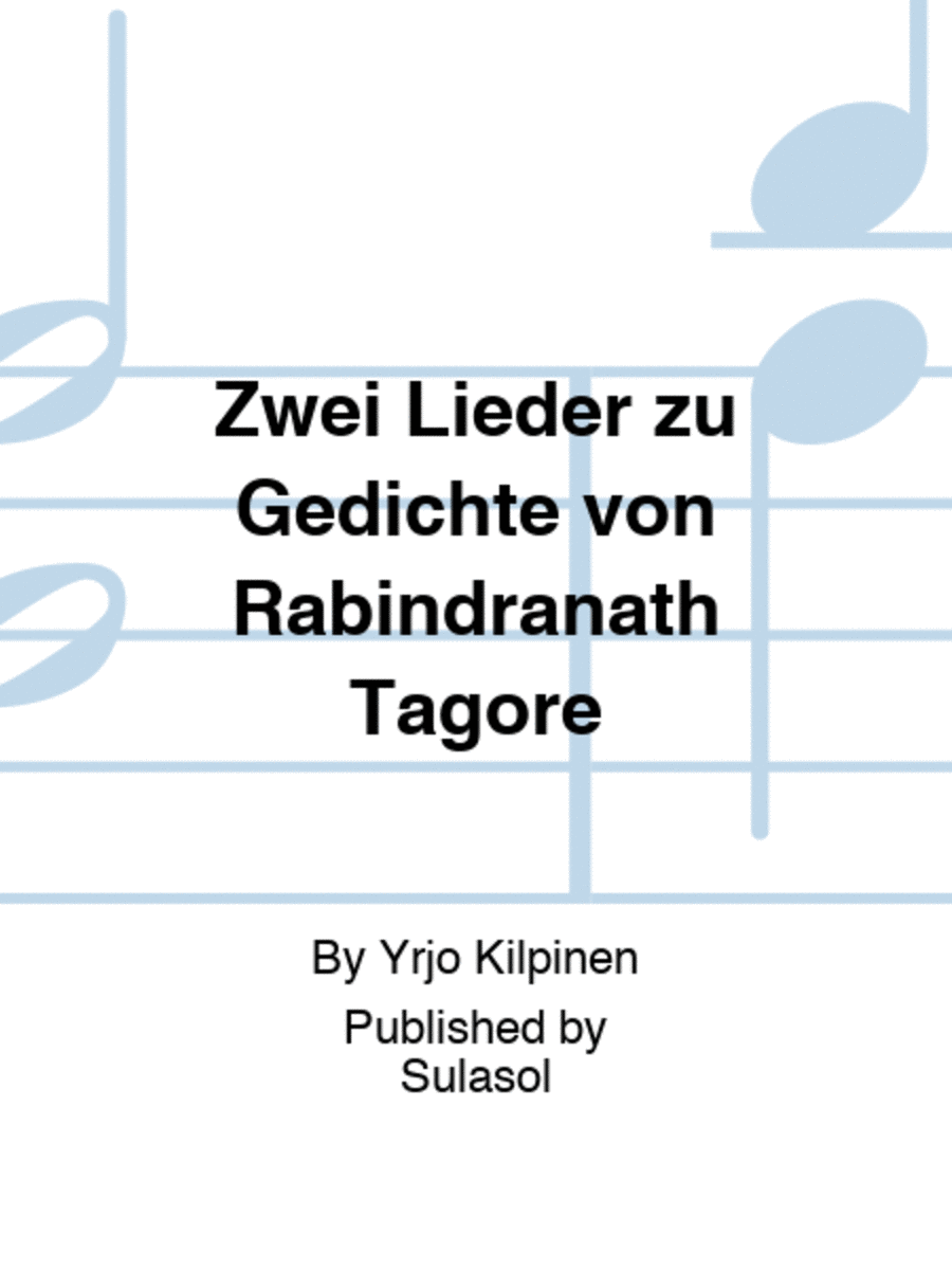 Zwei Lieder zu Gedichte von Rabindranath Tagore Voice Solo scores gallery preview page 1