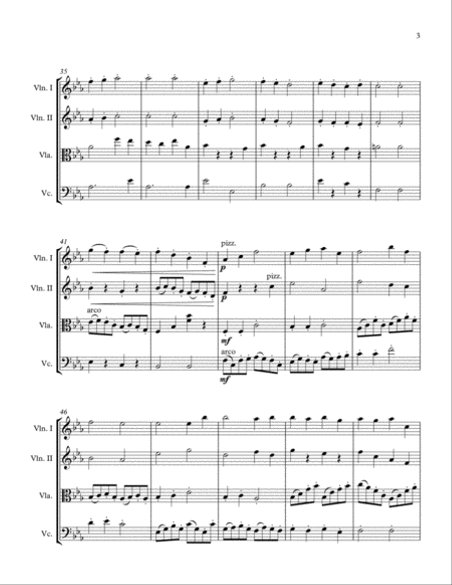 Personent hodie (for string quartet) String Quartet scores gallery preview page 3