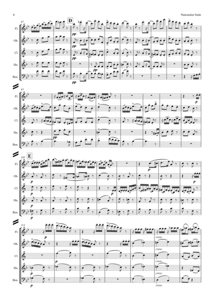 Tchaikovsky: Casse-Noisette: Nutcracker Suite (Complete) (Score and Parts) - wind quintet image number null