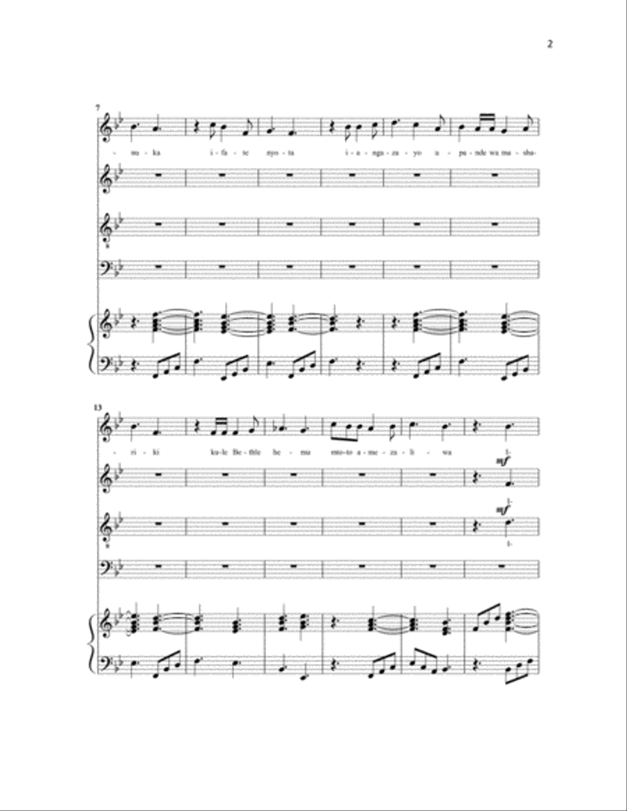 USIKU HUU Voice scores gallery preview page 2