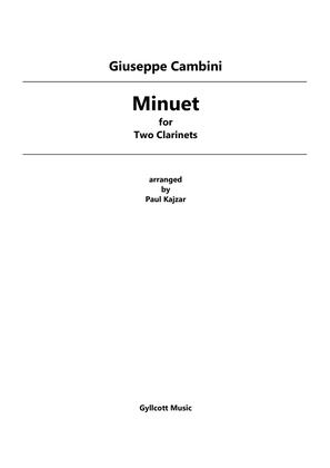 Minuet for Two Clarinets