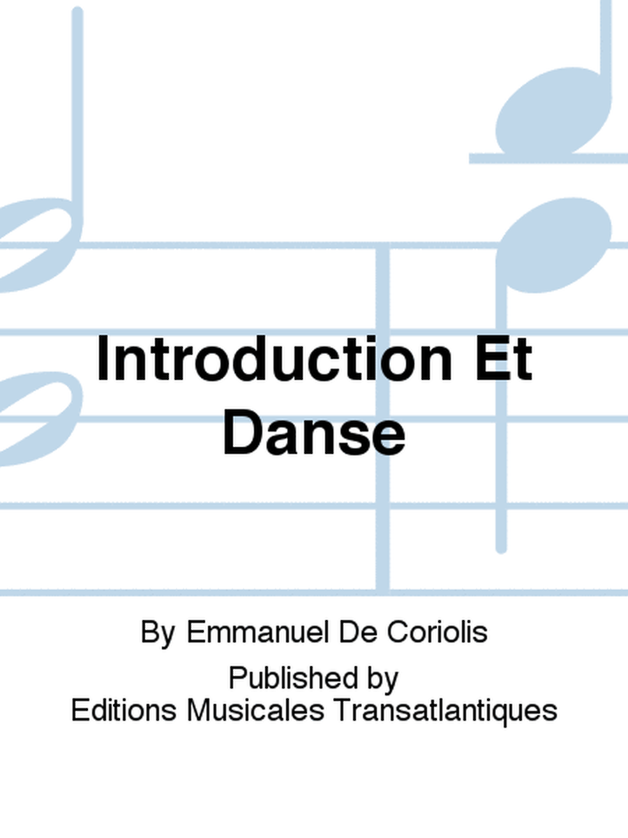 Introduction Et Danse