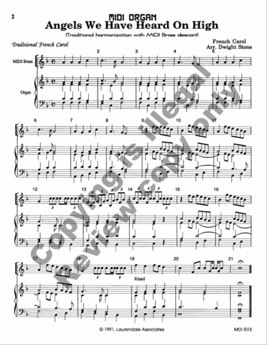 Angels We Have Heard On High Organ scores gallery preview page 3