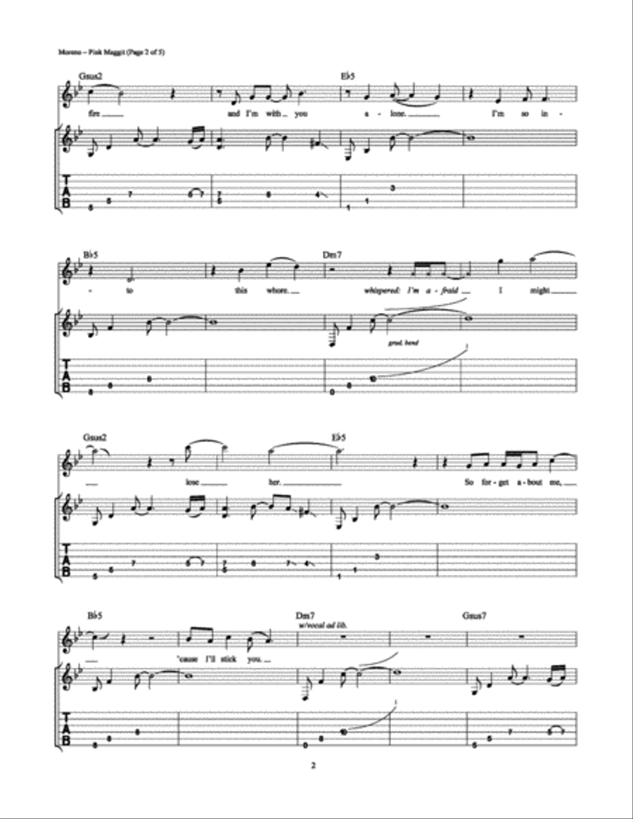 Pink Maggit Electric Guitar scores gallery preview page 2