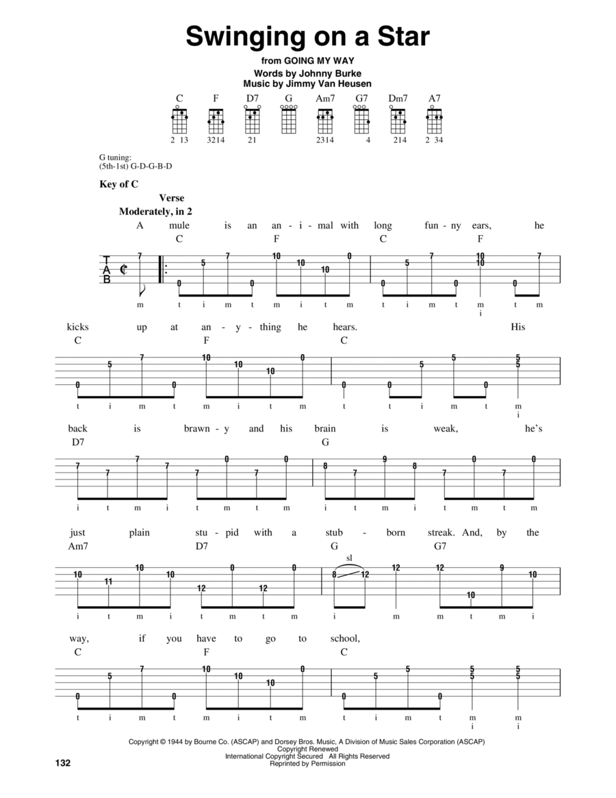 Swinging On A Star Swinging On A Star Banjo scores gallery preview page 1