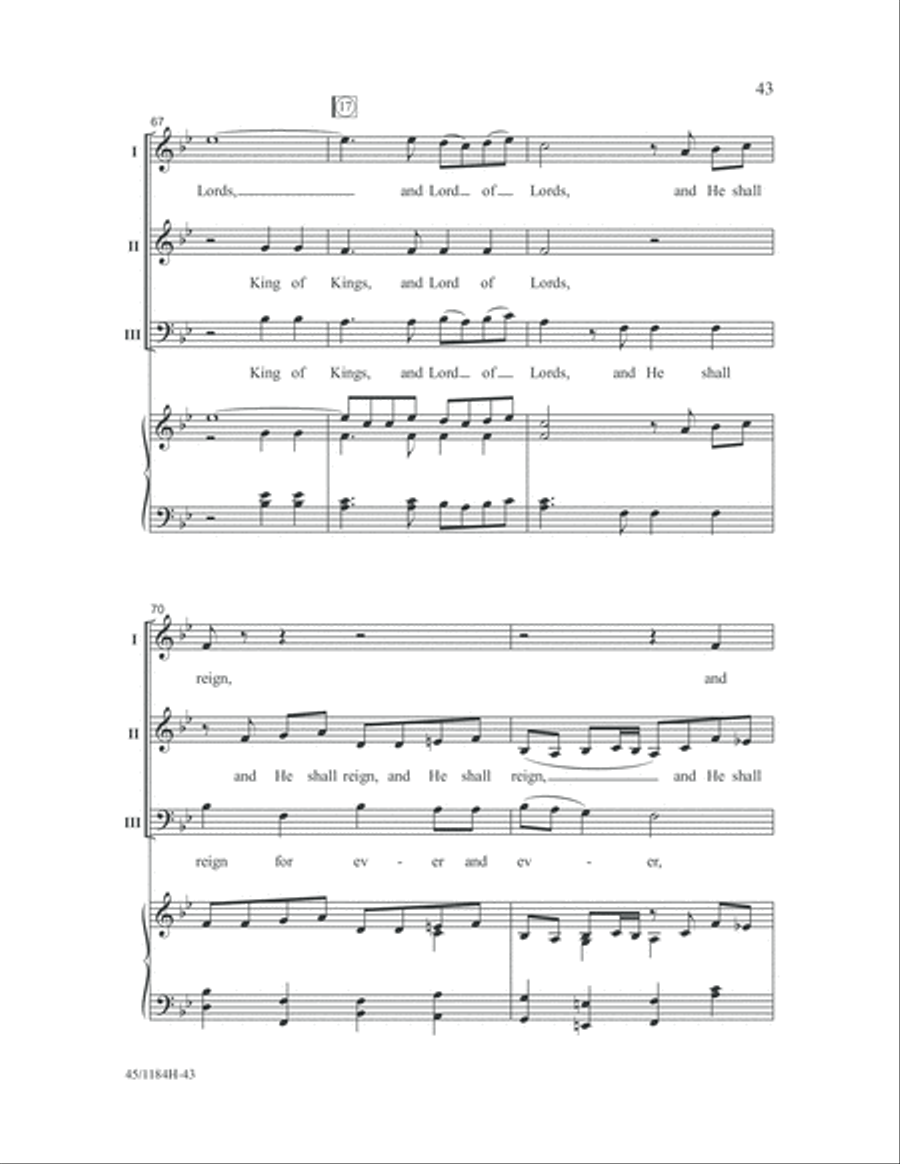 Messiah Messiah 3-Part scores gallery preview page 43