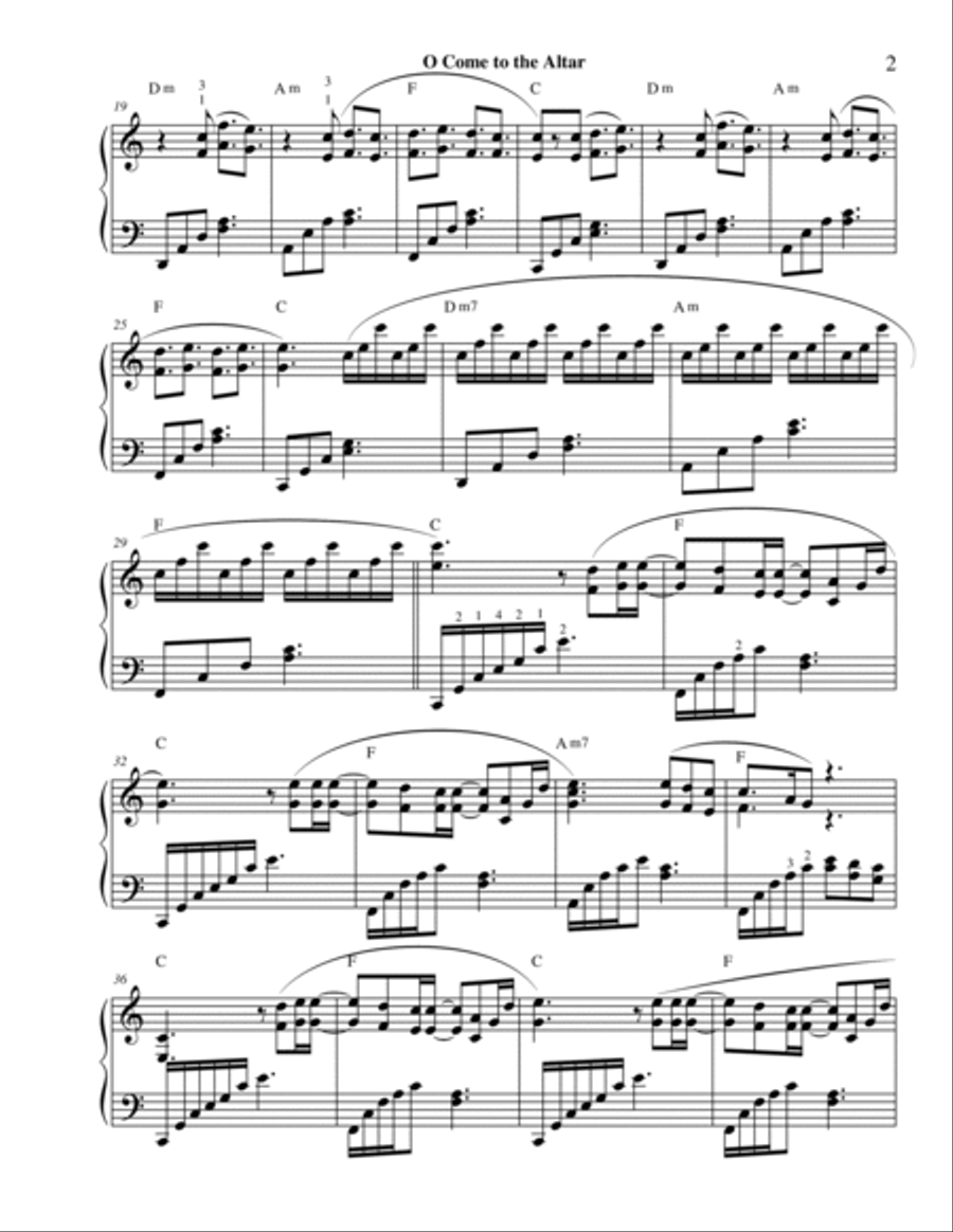 O Come To The Altar Piano Solo scores gallery preview page 3